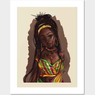 African Black Woman Senegal Roots Posters and Art